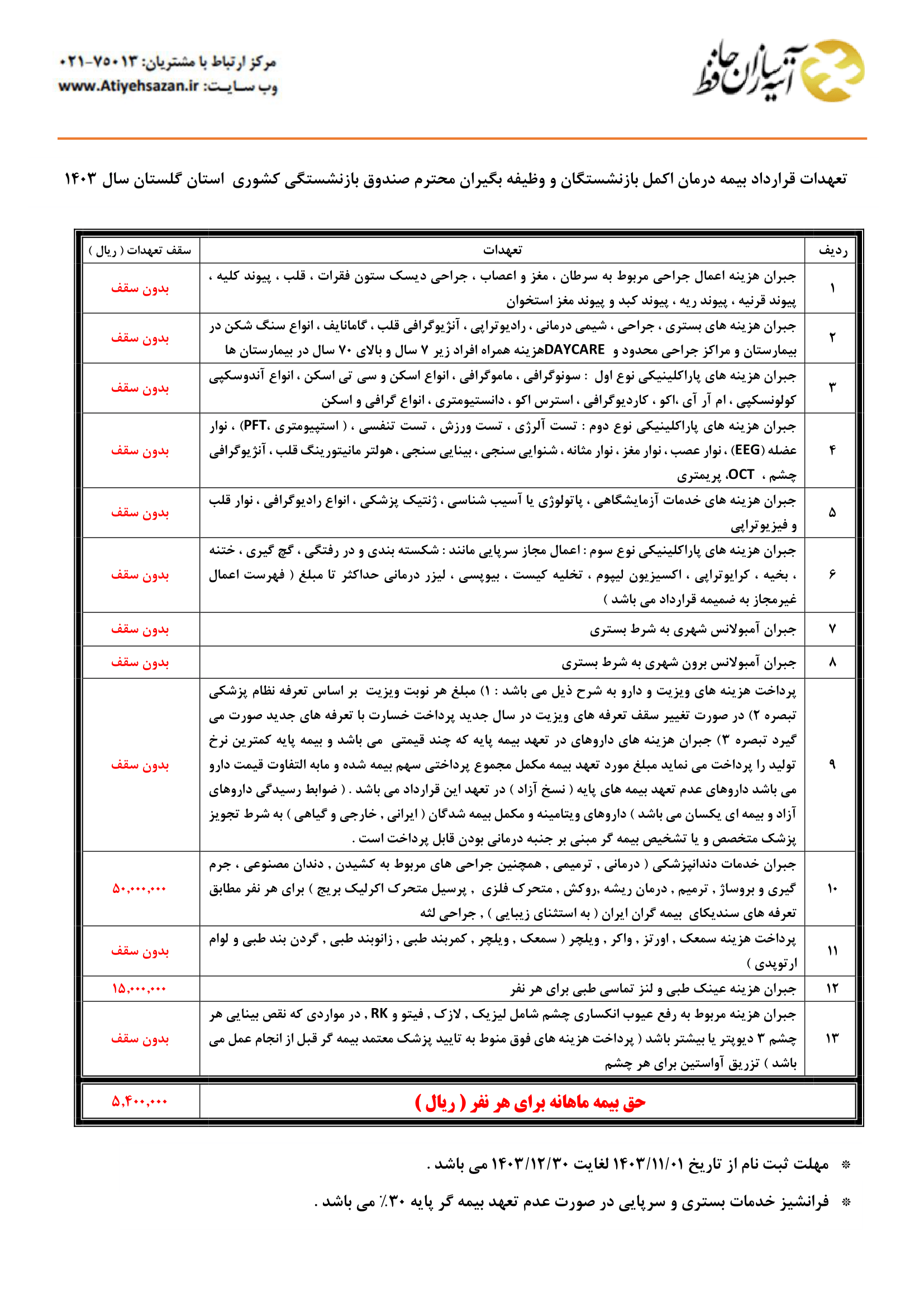 آغاز ثبت نام بیمه اکمل بازنشستگان صندوق کشوری استان گلستان + جزییات 